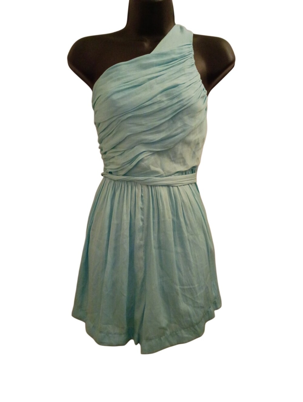 Tiffany Blue Single Shoulder Romper